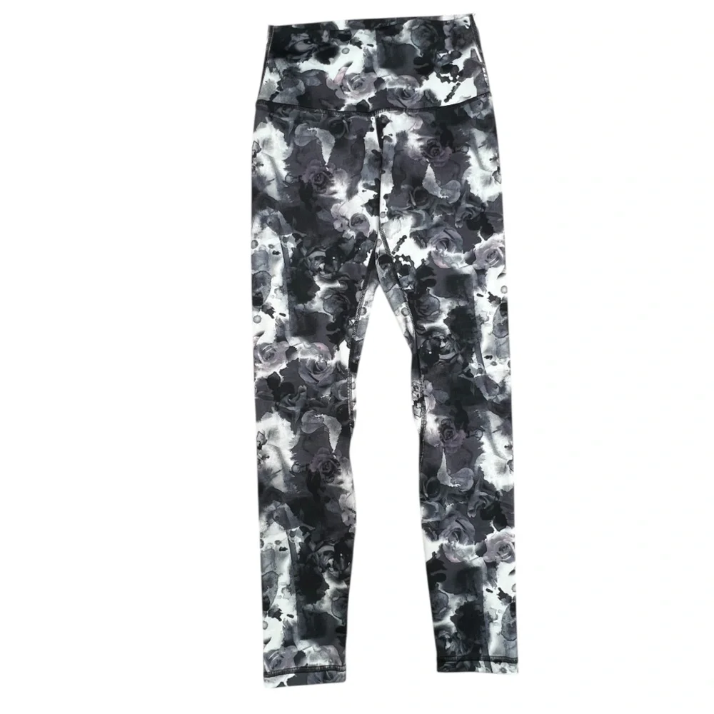 Rare Lululemon Align Tight Obscured Black Dusty Mauve